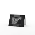 Silver & Black Photo Thank You Card