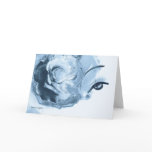 Silver Blue Diamond Girl, Greeting Card