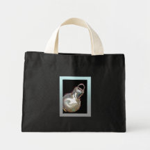 silver bulb xmas tote canvas bags