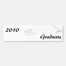 Silver Cap & Diploma Bumper Sticker