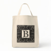 Silver Celtic "B" Monogram Canvas Bag