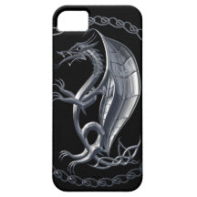 Silver Celtic Dragon iPhone 5 Case