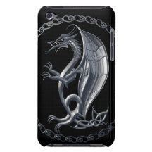 Silver Celtic Dragon iPod Touch Cover