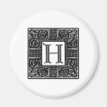 Silver Celtic "H" Monogram Magnet