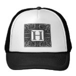 Silver Celtic "H" Monogram Mesh Hats
