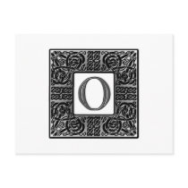 Silver Celtic "O" Monogram Postcards