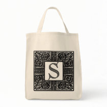 Silver Celtic "S" Monogram Canvas Bag