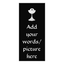 Silver Chalice and Host Rack Card Template