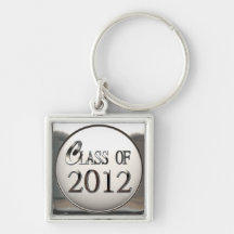 Silver Class Of 2012 Keychain