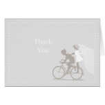 Silver Cloud Bicycle Couple Thank You Note Greeting Cards