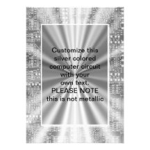 silver coloured computer circuit custom invites