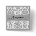 Silver Damask Bridal Party - Groomsman