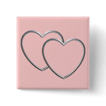 Silver Double Hearts Pin