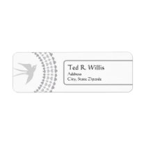 Silver Dove Religious Address Label