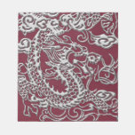 Silver Dragon on Red Wine Leather Texture notepads