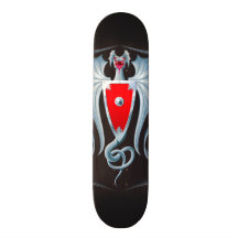 Silver Dragon Shield Guardian Skate Board Decks