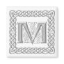 Silver Effect Celtic Knot Monogram Letter M Fridge Magnet