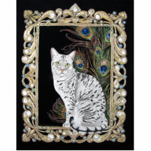 Silver Egyptian Mau Photo Sculptures