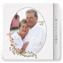 Silver embossed vow renewal invite