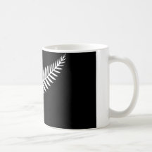 Silver Fern Flag (New Zealand) Coffee Mugs