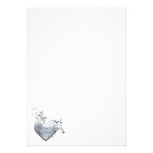 Silver Filigree Heart & White Roses Invite