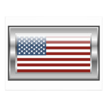 Silver Flag Post Card