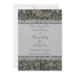 Silver Floral & Lace Save the Date Announcement