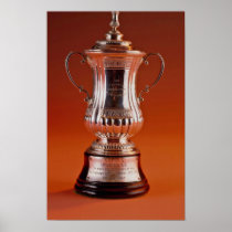 Silver football trophy posters