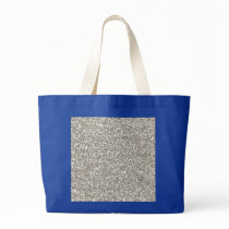 SILVER GLITTER HANUKKAH TOTE BAG