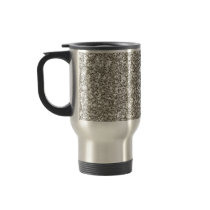Silver Glitter Hanukkah Travel Mug