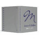 SILVER GRAY &  NAVY Wedding Photo Planner Binder