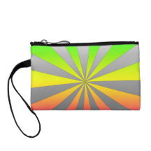 Silver Green Pink burst Coin Purse