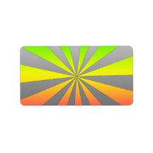 Silver Green Pink burst Personalized Address Labels