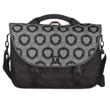 Silver Grey Flowers Pattern G252 Laptop Bags