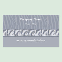 Silver Grey Zebra Print Business Card business cards