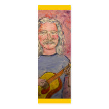 silver haired folk rocker dude business card template