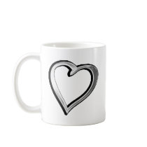 Silver Heart Coffee Mug