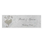 Silver Heart Thank You Wedding Favour Tag