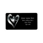 Silver  hearts on Black Labels