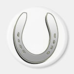 Silver Horse Shoe Refrigerator Magnet