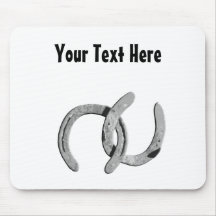 Silver Horse Shoes Customizable Mousepad