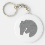Silver Horses Key Chain