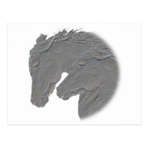 Silver Horses Post Card