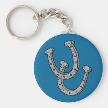 Silver Horseshoes Keychains