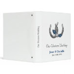 Silver Horseshoes Western Wedding Photo Album Vinyl Binders