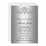 Silver Invitation Sweet sixteen 16