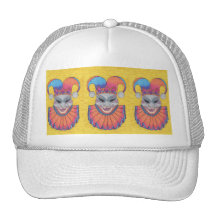 Silver Jester Mardi Gras Mask Hat