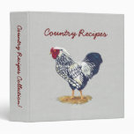 Silver Laced Wyandotte Rooster 3 Ring Binder