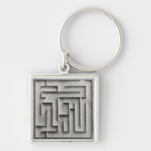 Silver maze keychains