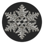 Silver Metal Deco Snow Fall Snowflakes Sticker